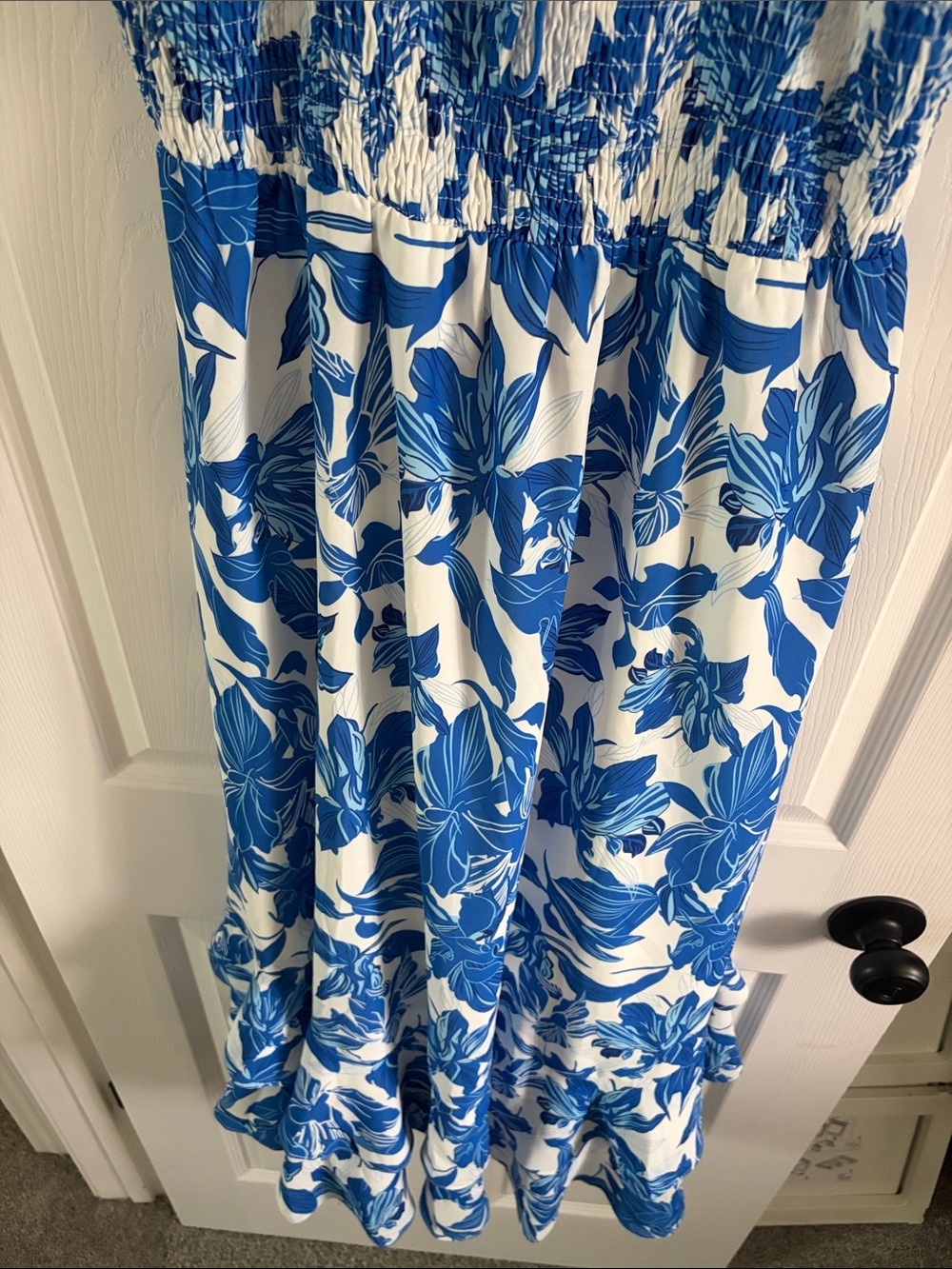 Grace Karin Blue and White Floral Midi Sundress - Picture 6 of 8